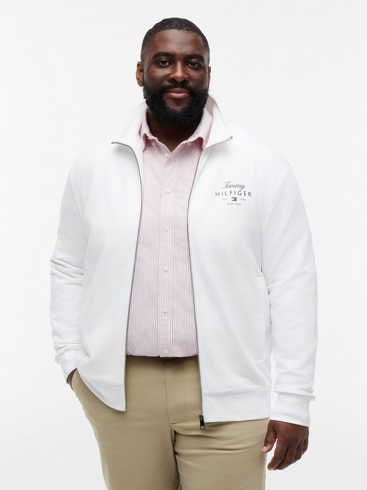 Tommy Hilfiger Big & Tall Sweatjacke BT-SCRIPT STACK STAND COLLAR Große Größen