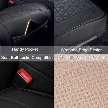 SOTOR Wickelauflagenbezug Luxus Sitzauflage Auto PU Leder Autositzbezüg Vordersitz Universal (1-tlg)