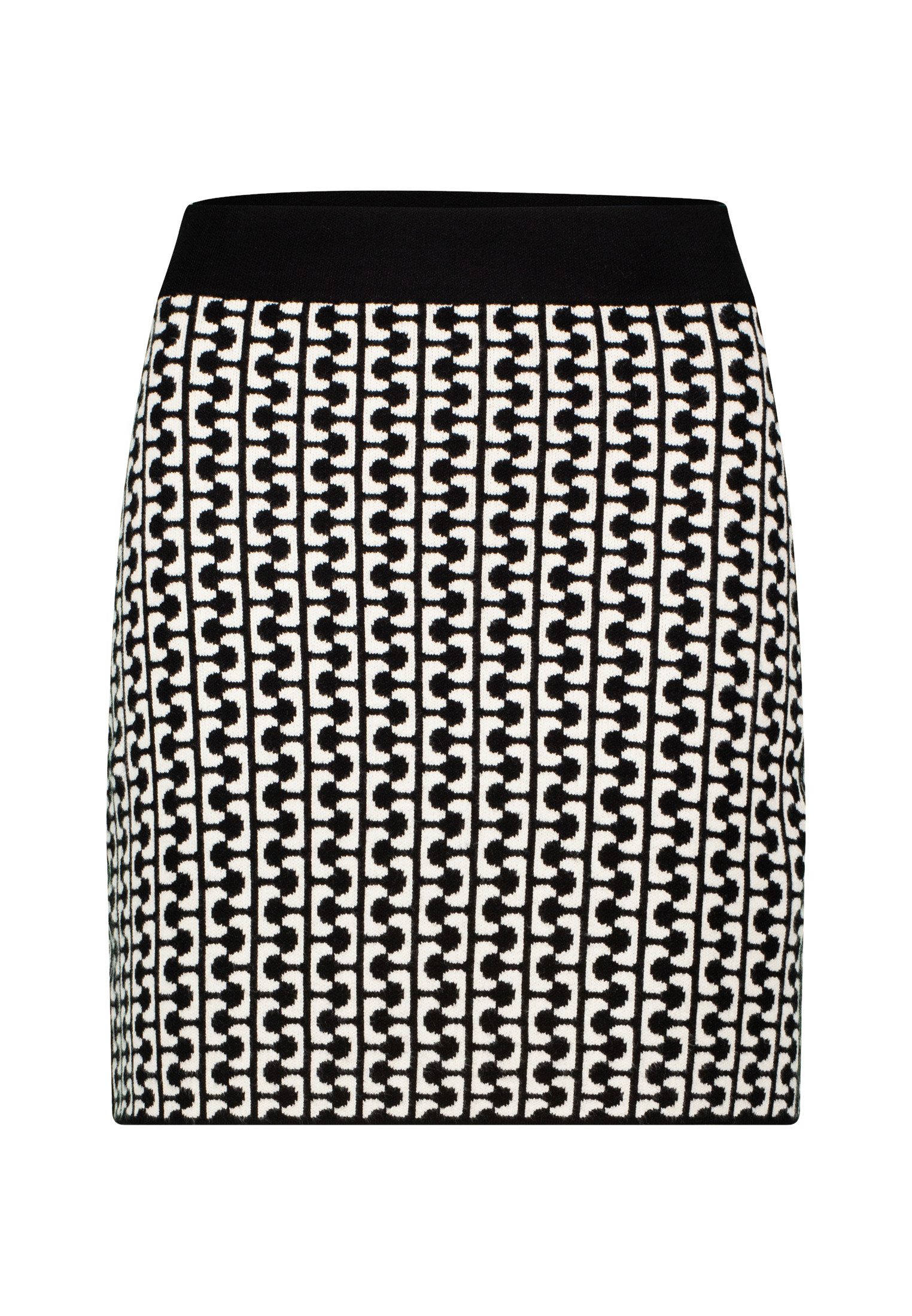 Zero Minirock Damen Strickrock mit grafischem Print Plain/ohne Details günstig online kaufen