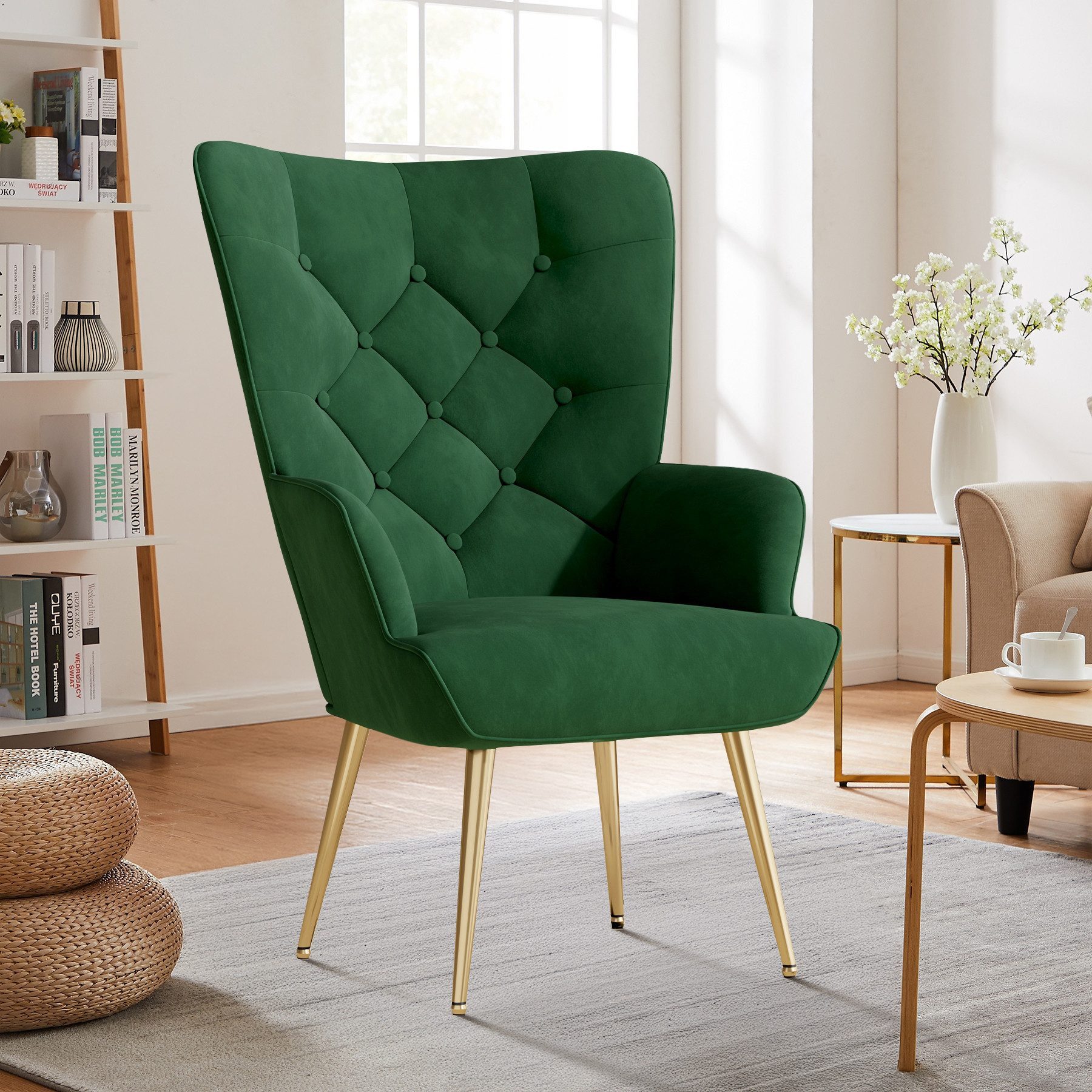 HawthyHome Polsterstuhl Eleganter Polstersessel, Schminktisch Stuhl günstig online kaufen