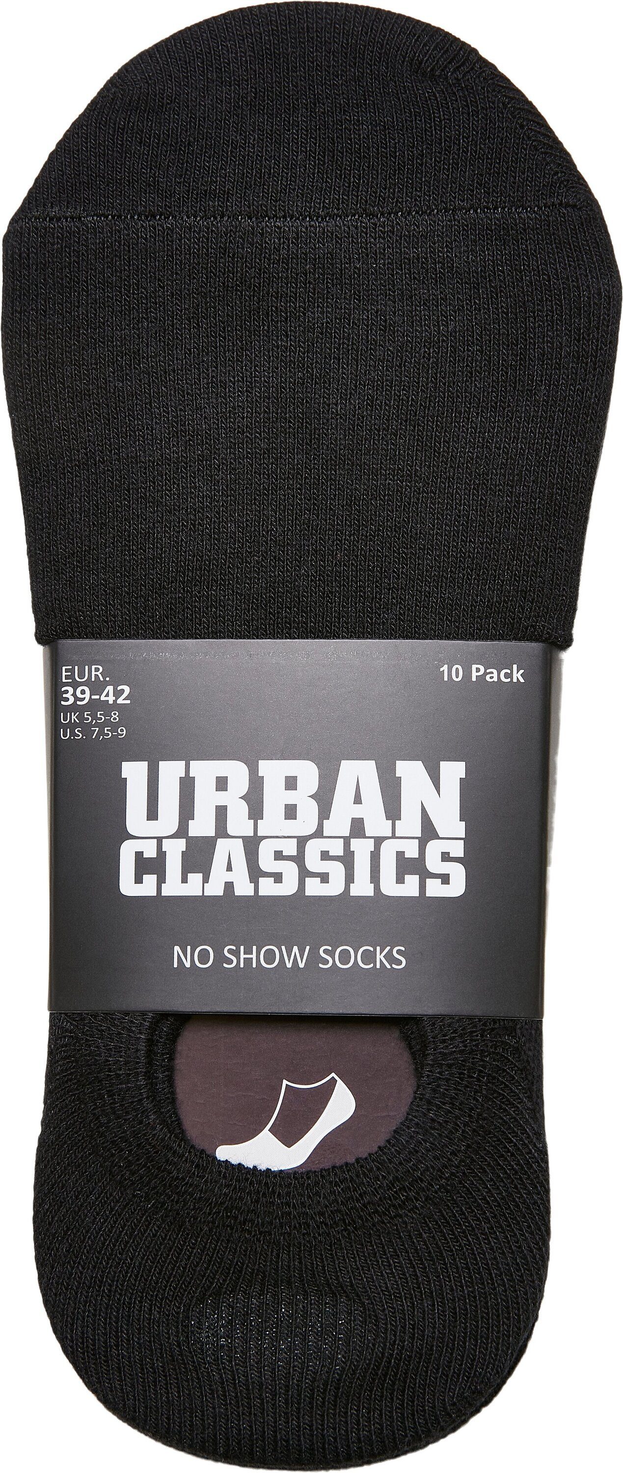 URBAN CLASSICS Freizeitsocken Accessoires No Show Socks 10-Pack (1-Paar) black