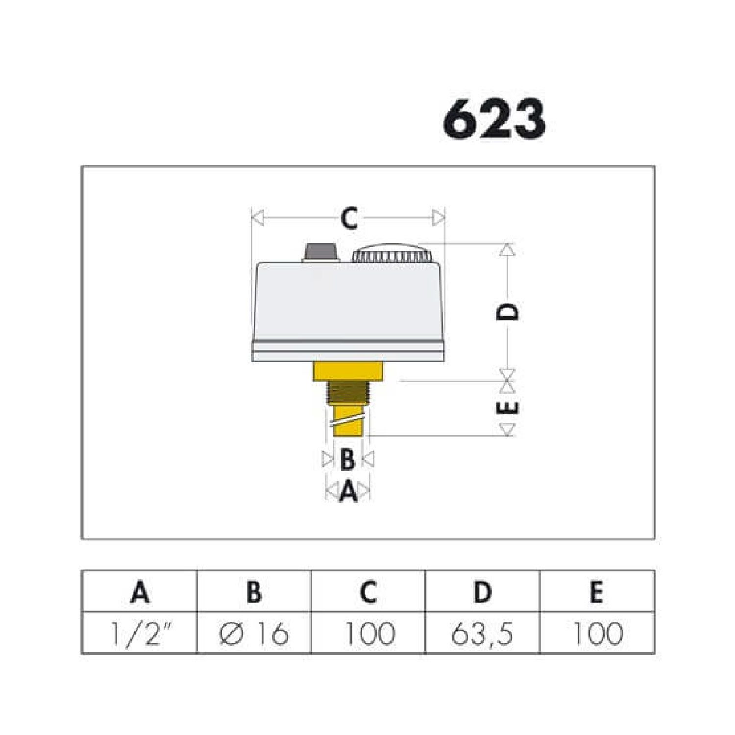 Caleffi Heizkörperthermostat Tauchthermostat doppelt IP43 1/2" Zoll Temperaturregler