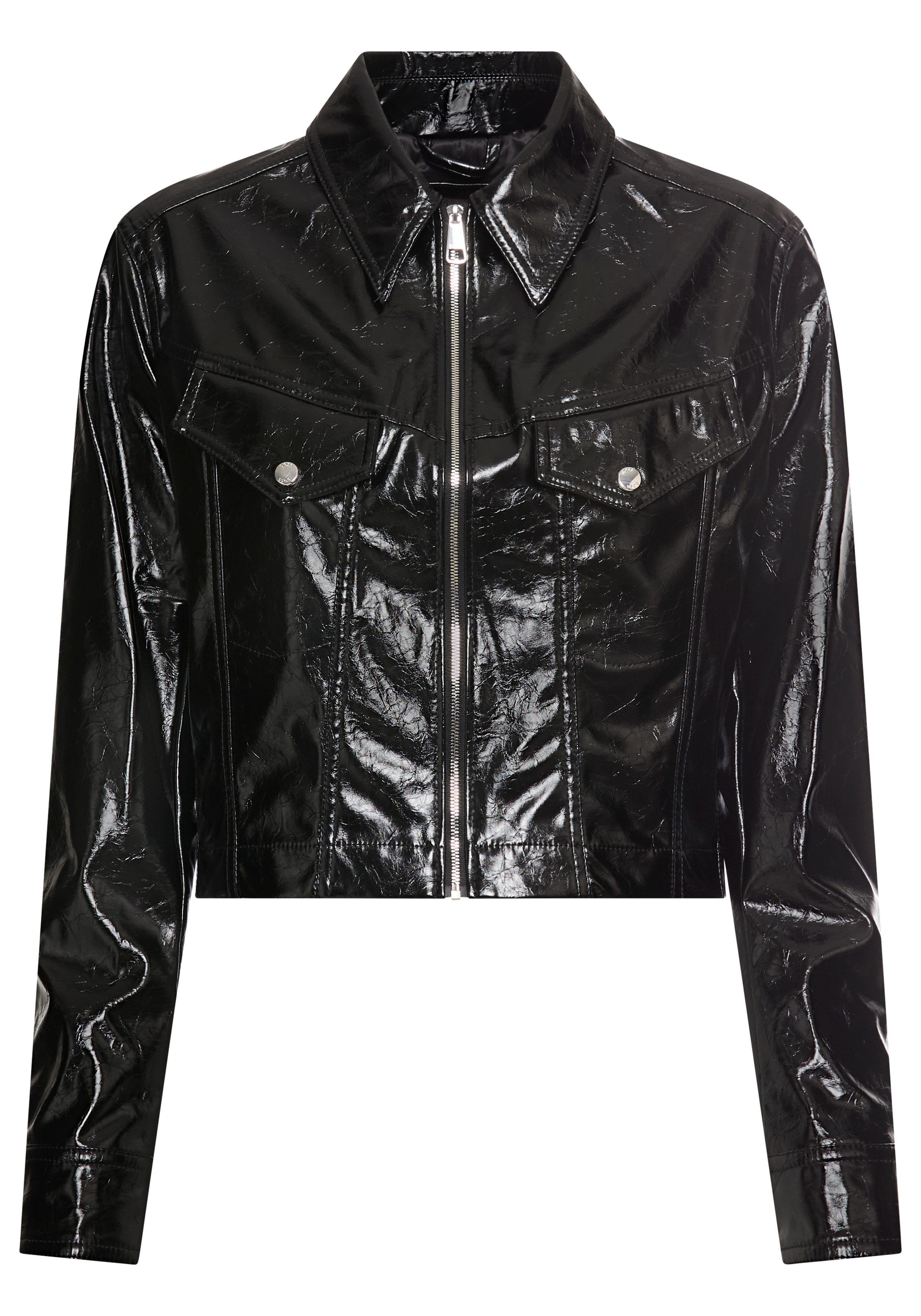 BOSS ORANGE Kurzjacke Jasita Premium Damenmode in Lederoptik günstig online kaufen