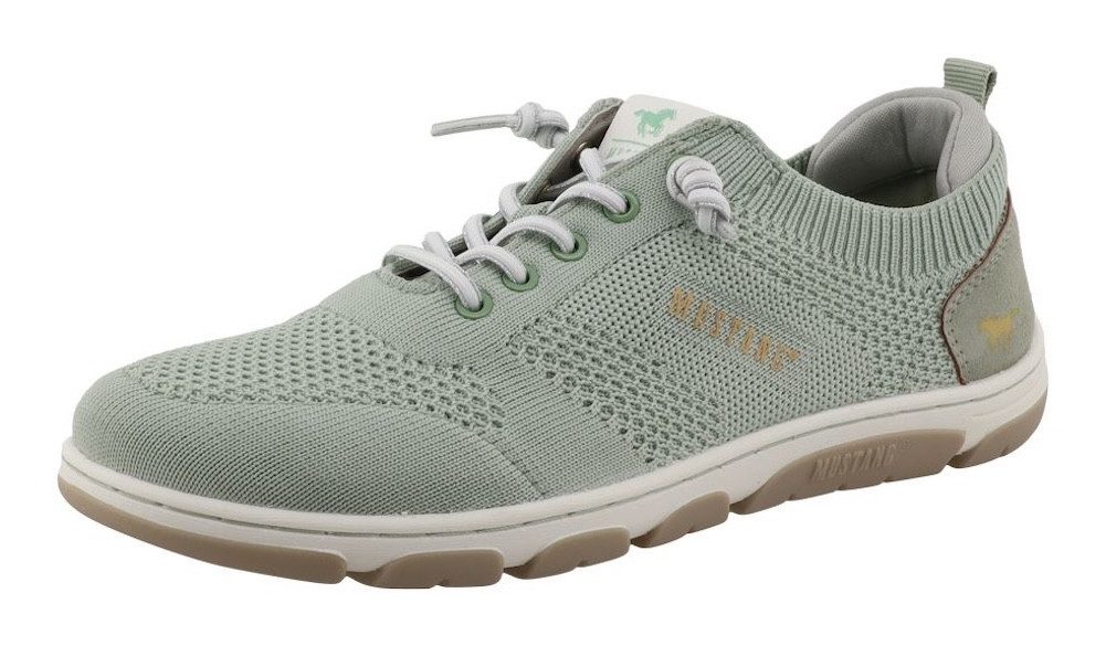 Mustang Shoes Sue Slip-On Sneaker Freizeitschuh, Halbschuh, Slipper mit Logoschriftzügen