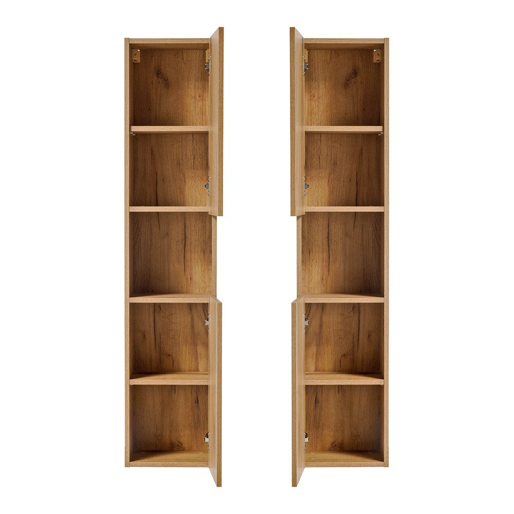 Lomadox Hochschrank NEWPORT-56-OAK in Eiche, grifflos günstig online kaufen