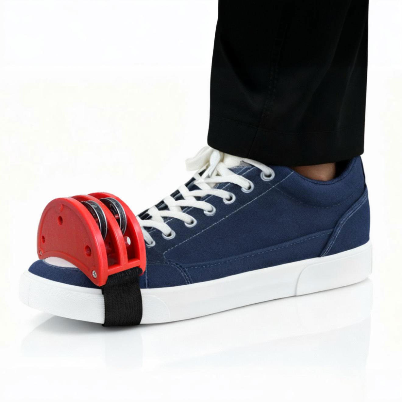 keepdrum Tambourine keepdrum Fuß-Tambourin Set,Je 4 Schellenpaare aus Stahl, 2-teilig