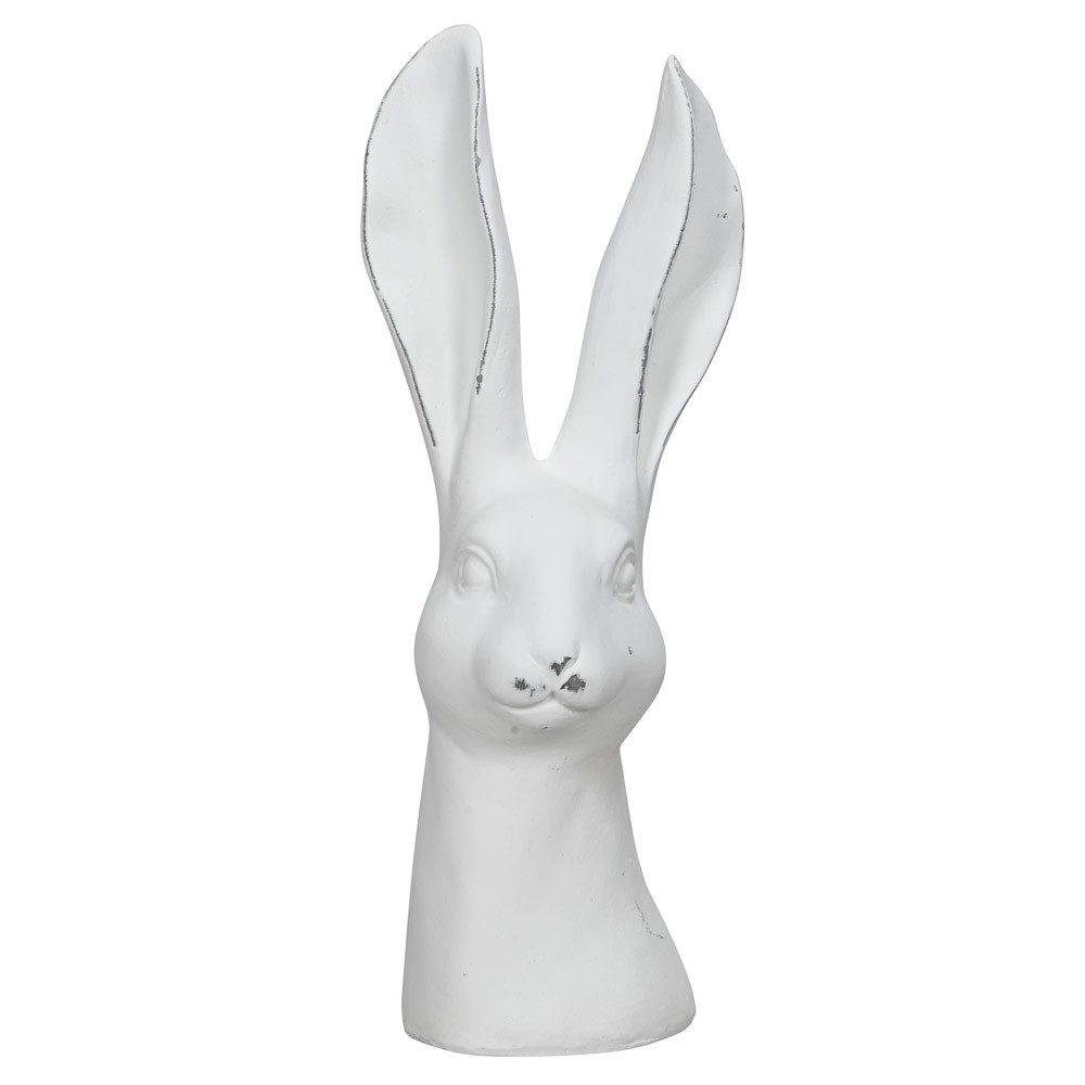 Posiwio Osterhase Hasenbüste EMIL weiß aus Polyresin H28,5cm Osterhase Deko Ostern