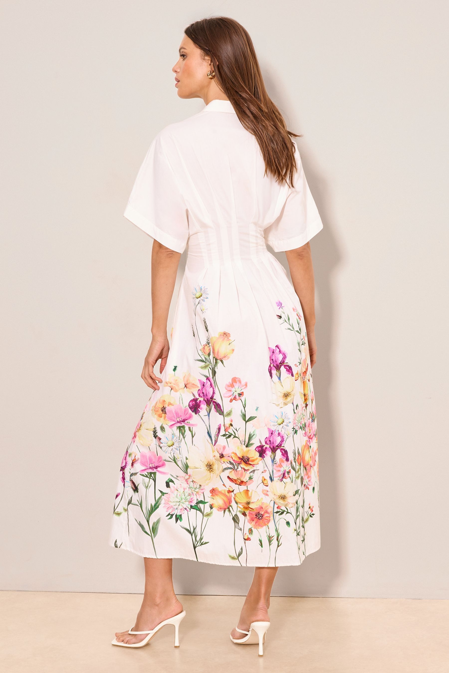 LIPSY Midikleid Lipsy Gestreiftes, tailliertes Midi-Hemdkleid (1-tlg)