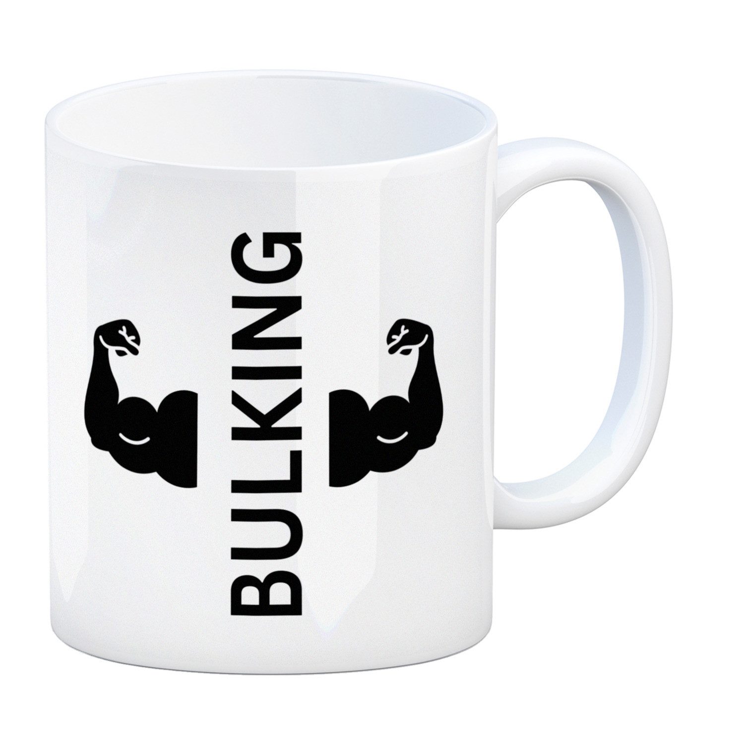 Tasse Fitness Kaffeebecher mit Spruch BULKING