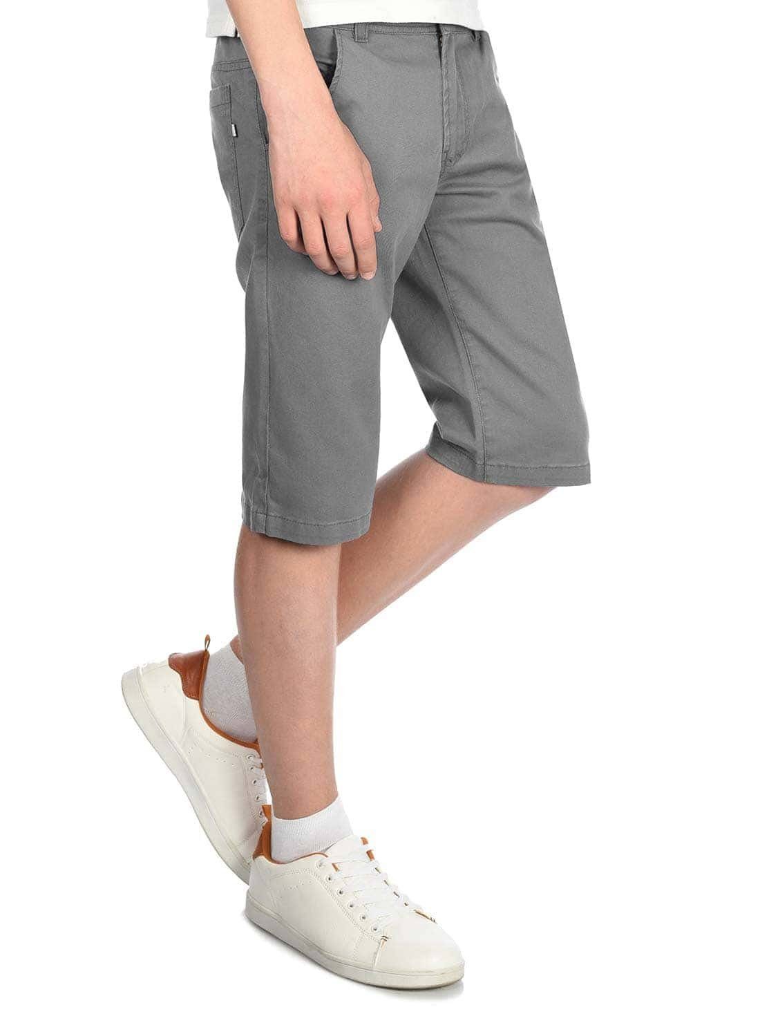 BEZLIT Chinoshorts Kinder mit Bund Grau (1-tlg) Chino Shorts elastischem Jungen