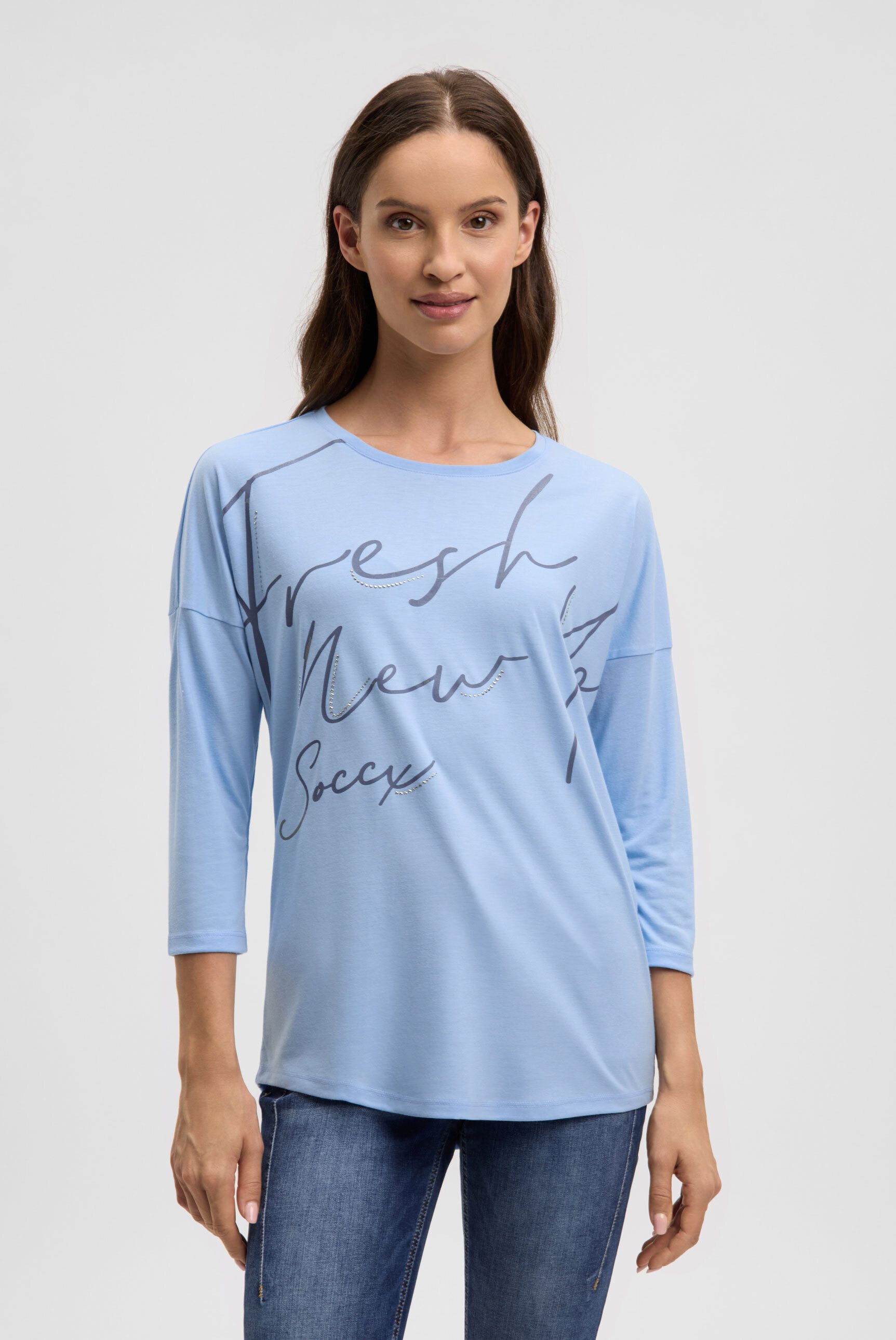 SOCCX Rundhalsshirt mit überschnittenen Schultern