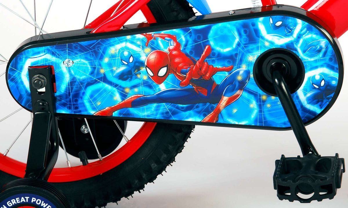 Volare Kinderfahrrad 16 Rücktritt, Kinder Spiderman Rad Gang, 21664-CH-NL, Marvel Zoll Stützräder Volare Fahrrad 1 Disney