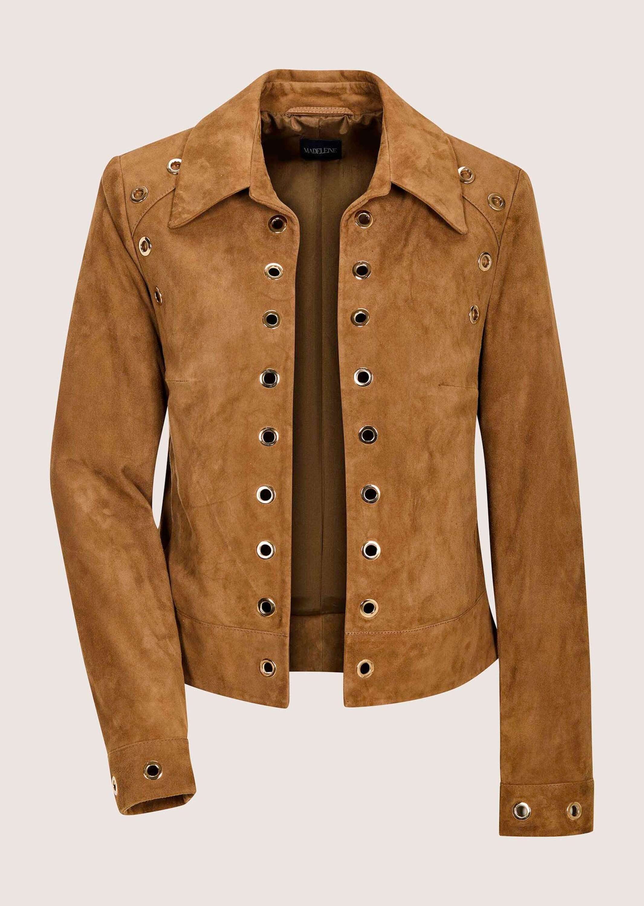 Jeansjacke Kurzjacke mit Ösendetails