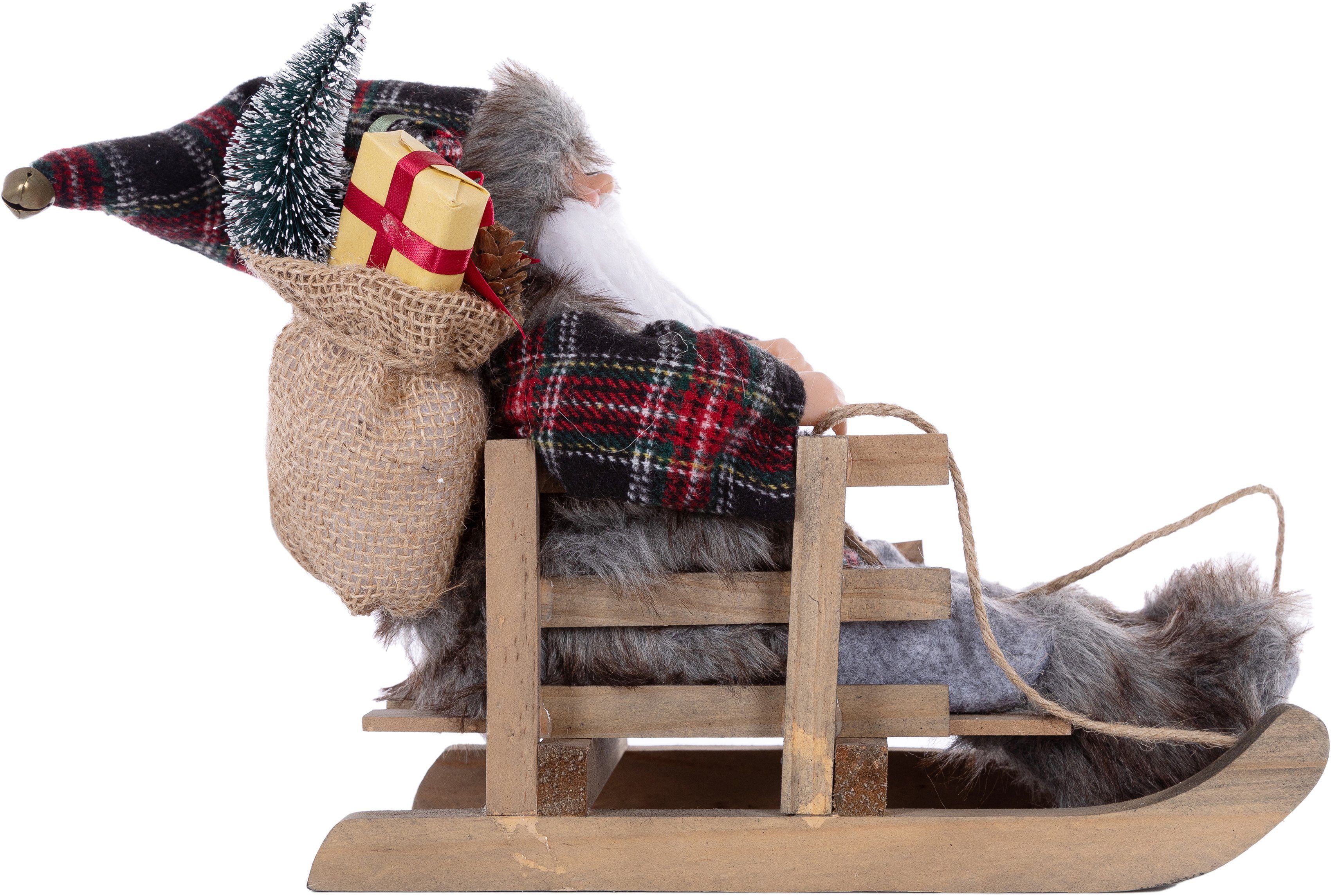Myflair Möbel & Accessoires Weihnachtsmann cm 24 einem auf Schlitten, Höhe Weihnachtsdeko (1 St), ca
