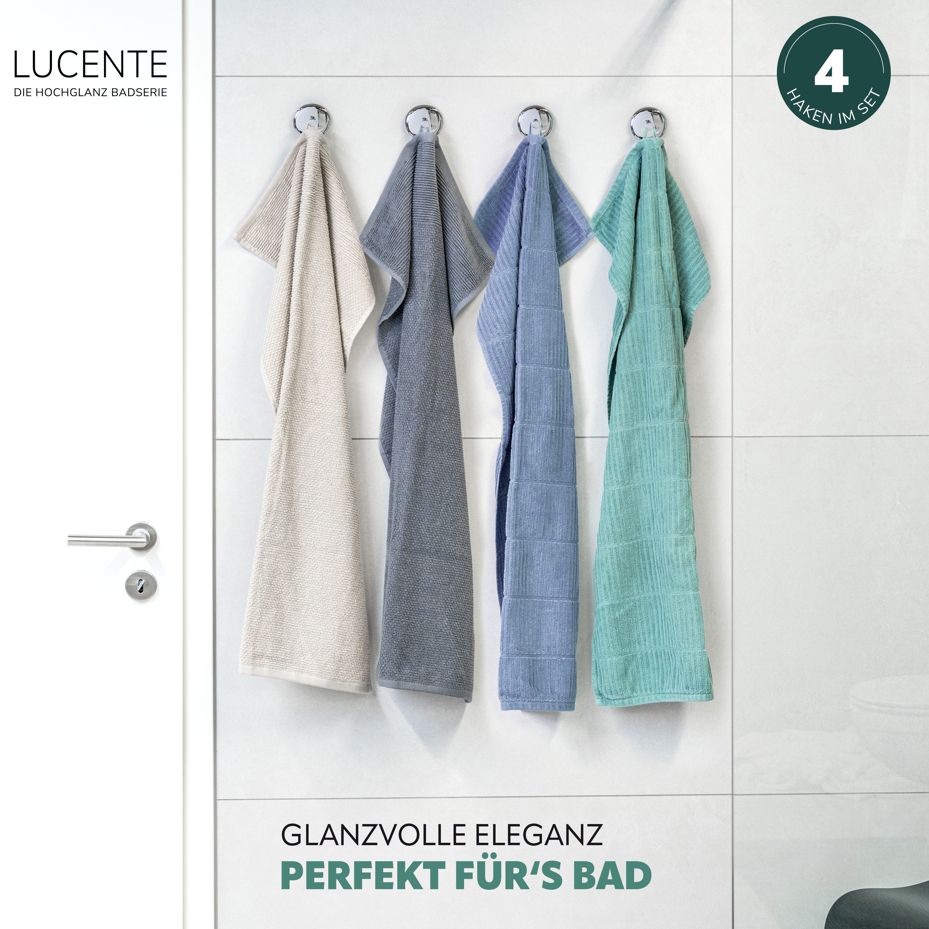 bremermann Handtuchhaken Bad-Serie LUCENTE - 4er-Set günstig online kaufen