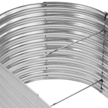 Uniprodo Hochbeet Hochbeet aus Metall Balkon Kräuterbeet oval 202 x 100 x 78 cm Stahl