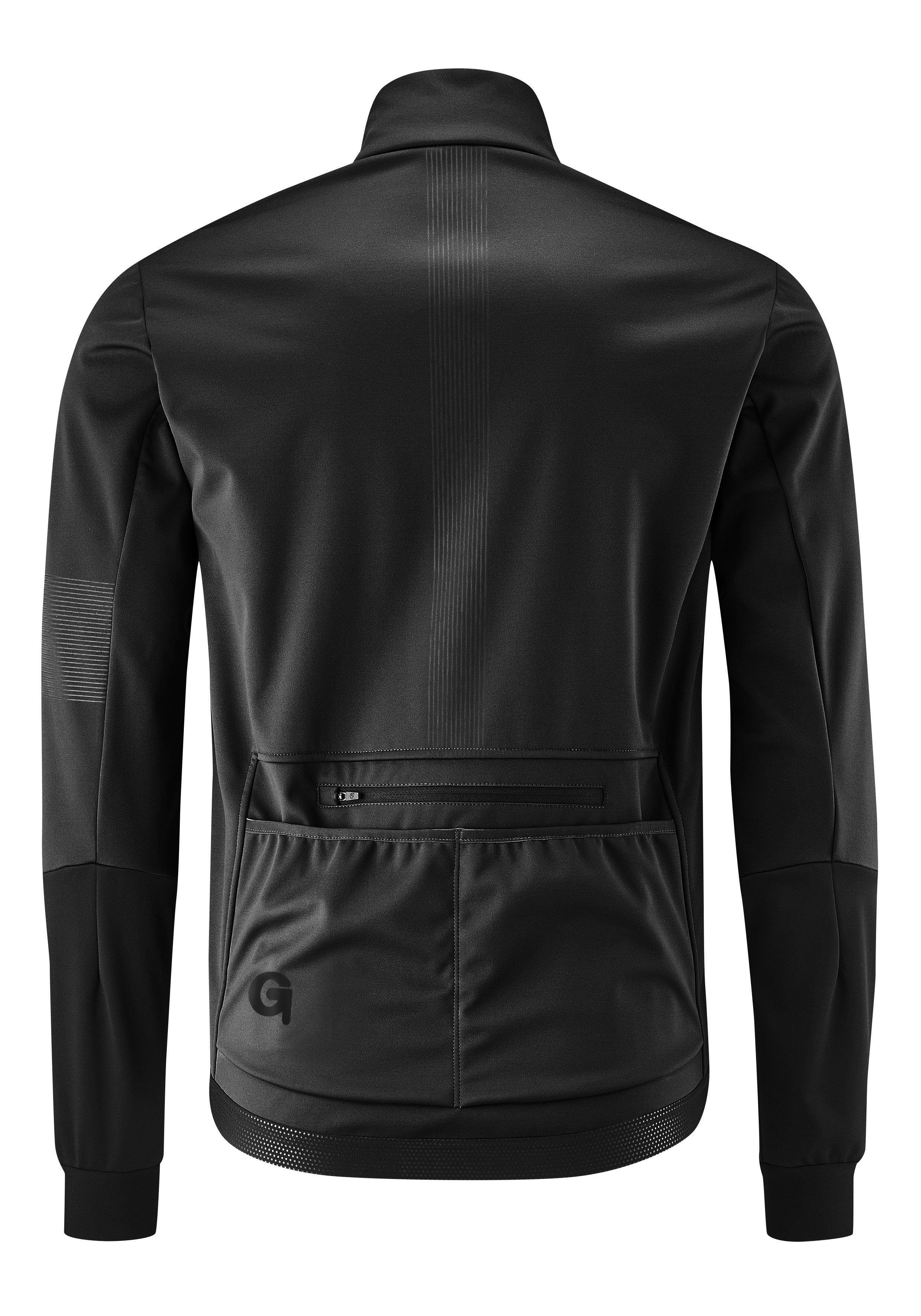 atmungsaktiv Gonso Valaff Herren und Softshell-Jacke, schwarz wasserabweisend Windjacke Fahrradjacke