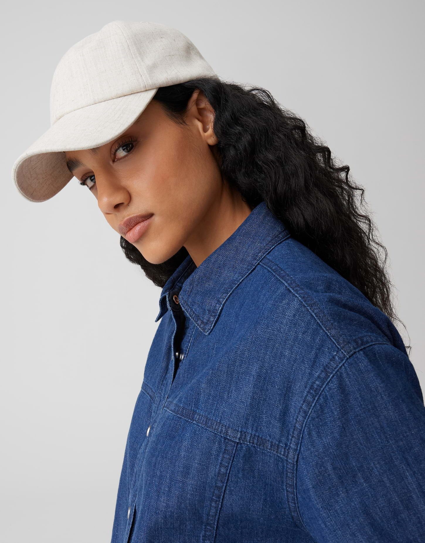 OPUS Baseball Cap Ajolle cap mit natürlicher Leinenstruktur