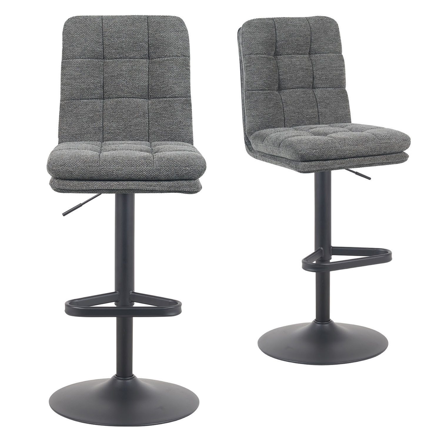 DUBI Möbel Barhocker Juno 2er-Set, Chrom, 360° drehbar, höhenverstellbar im günstig online kaufen