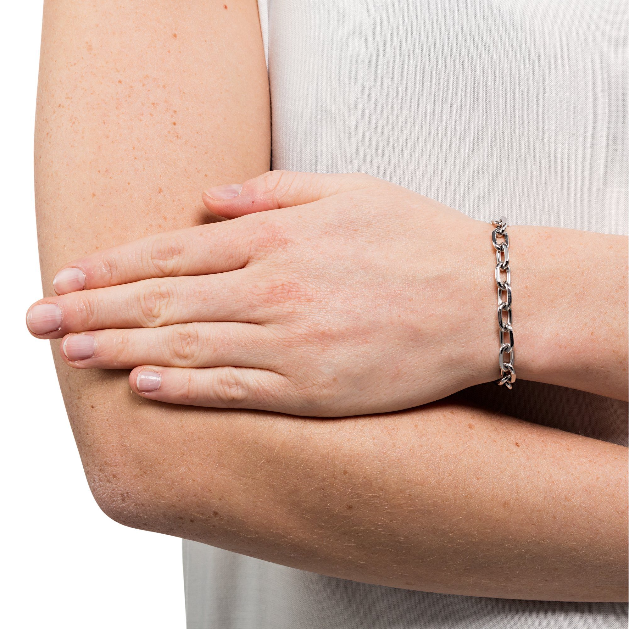 silberfarben poliert (Armband, Armband für Frauen poliert inkl. Geschenkverpackung), Armkette Alenia Heideman