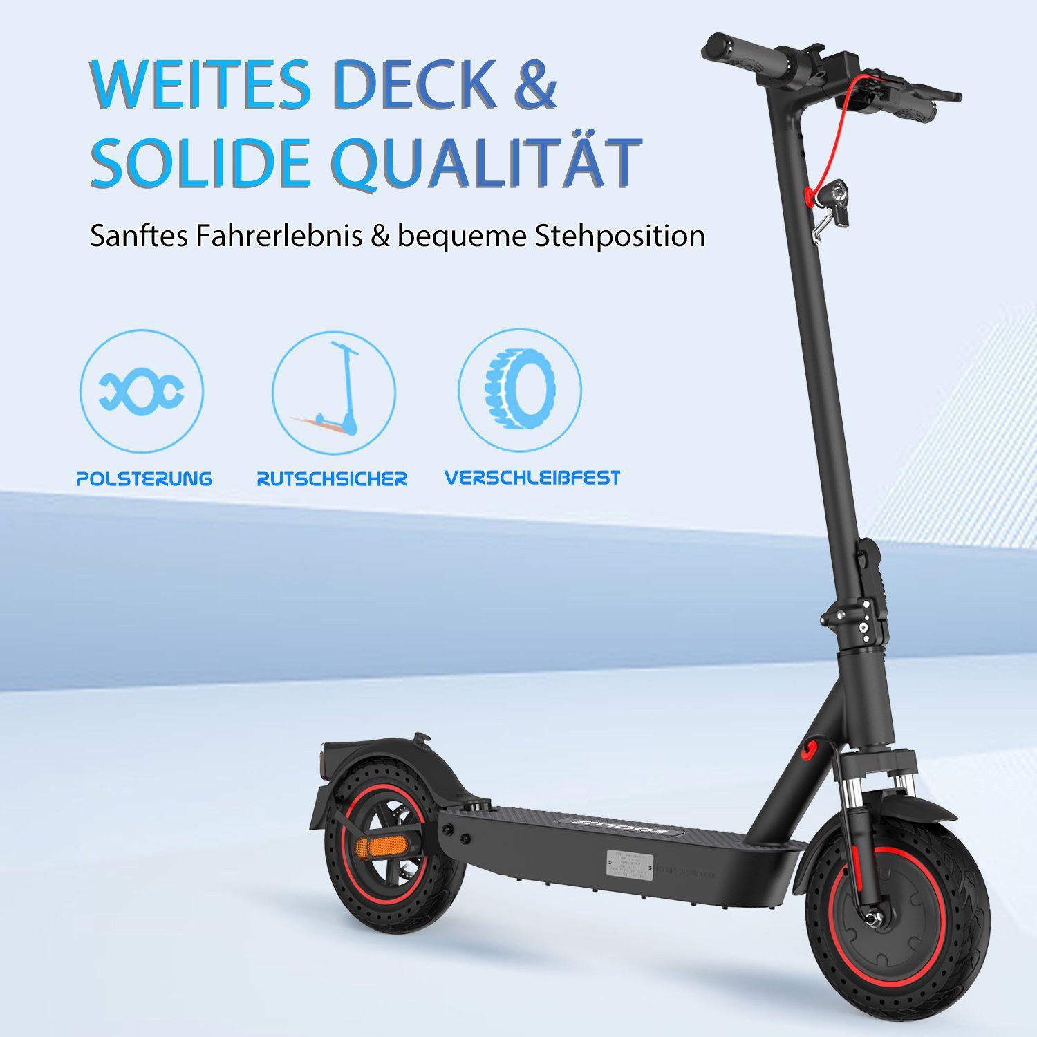 CITYSPORTS E-Scooter 10 ZOLL Klappbarer E-Roller mit ABE mit Schockabsorber, 20,00 km/h, mit Straßenzulassung Max 35km E-roller mit app max 20km/h Mit ABE