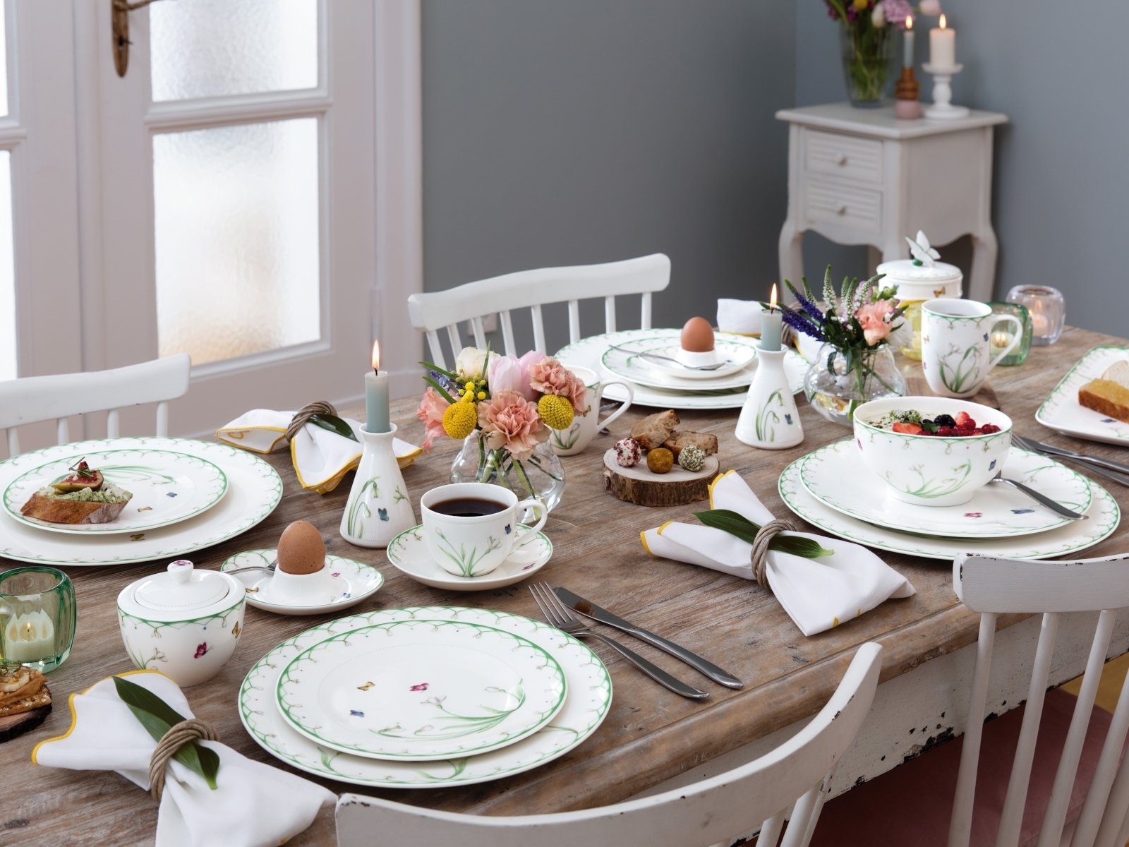 Villeroy & Boch Tischläufer Colourful Spring Gobelin Läufer Schneeglöckchen günstig online kaufen