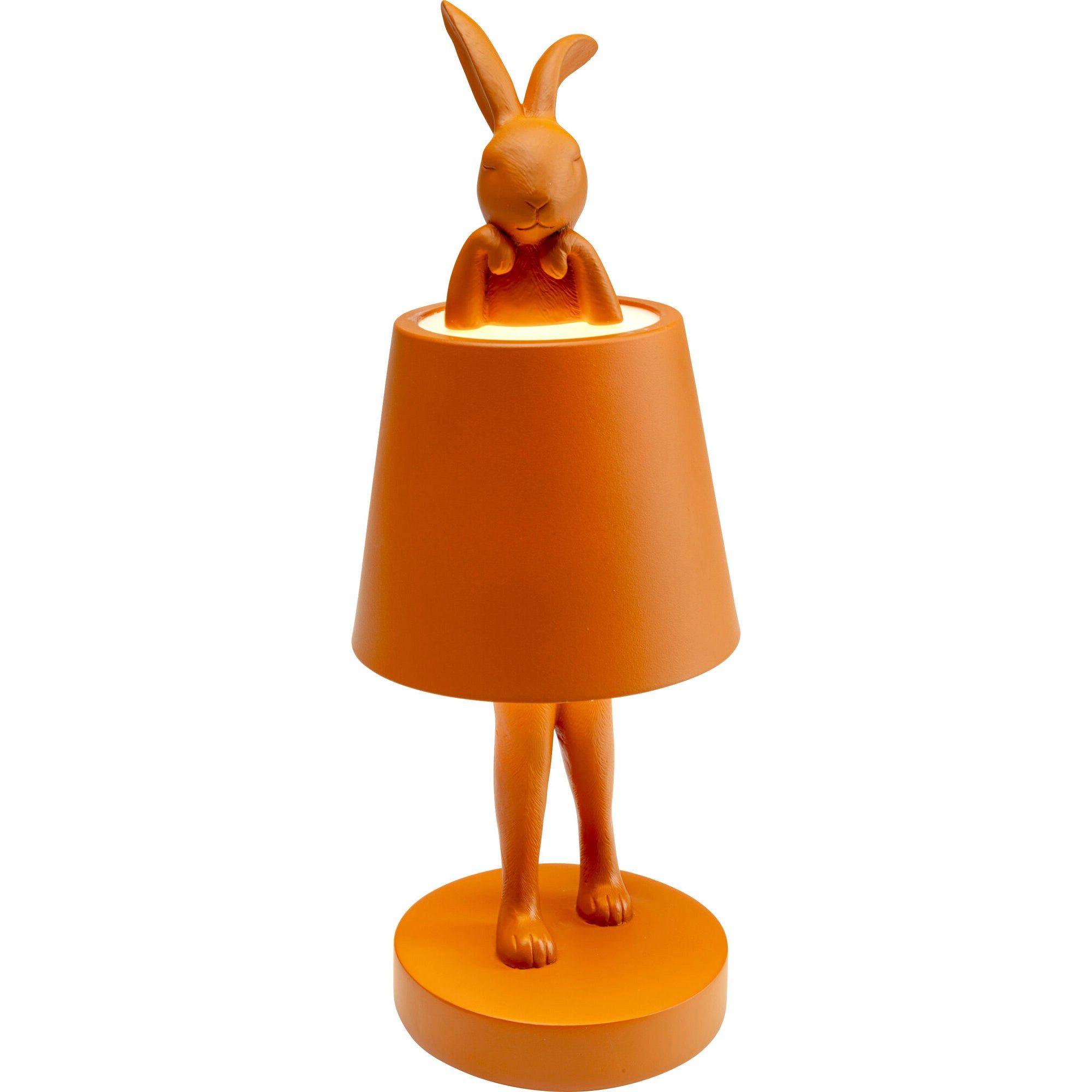 Kare Design LED Außen-Tischleuchte Animal Rabbit, Dimmbar, LED fest integriert, Farbwechsler, Akkuleuchte, dimmbar mit Touchdimmer, spritzwassergeschützt