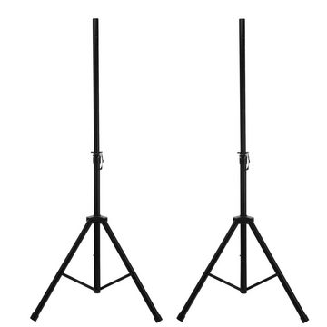 McGrey Lautsprecherstativ Stahl Paar - stabile breite Dreibein-Konstruktion Lautsprecherständer, (SPS-1, 2-tlg., 2 Stück im Set mit Tasche, ausziehbar von ca. 130 - 193 cm)