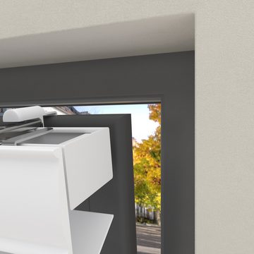 Jalousie 50mm Lamellen PVC in Holzoptik 60x130, Lichtdurchlässig, Weiß, Cocoon Home, freihängend, Feuchtigkeitsbeständig