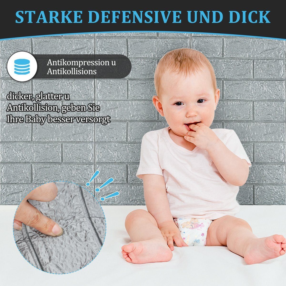 DOPWii Wandtattoo 3D-Tapete,10/12 stück selbstklebende Wandpaneele günstig online kaufen