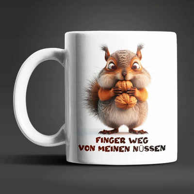 WS-Trend Tasse Eichhörnchen witzige lustige Keramik Kaffeetasse Teetasse, Keramik