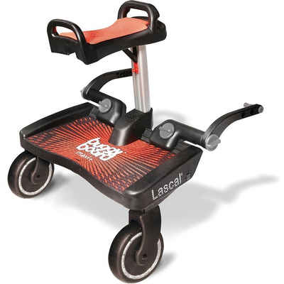 Lascal Kinderwagenaufsatz »BuggyBoard Maxi+ schwarz mit Sitz rot«