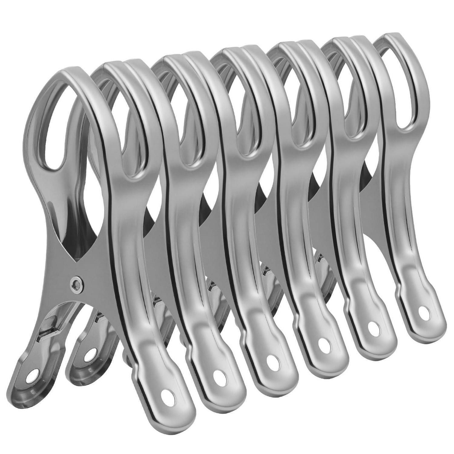 LuxusKollektion Handtuchklemme Strandhandtuch Clips Edelstahl 6er Set