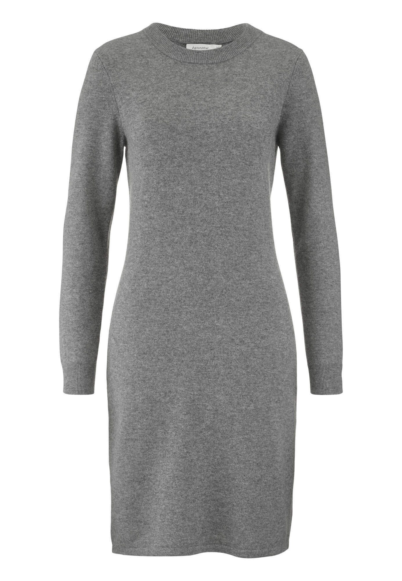 Hessnatur Strickkleid aus weicher Schurwolle mit Kaschmir (1-tlg)