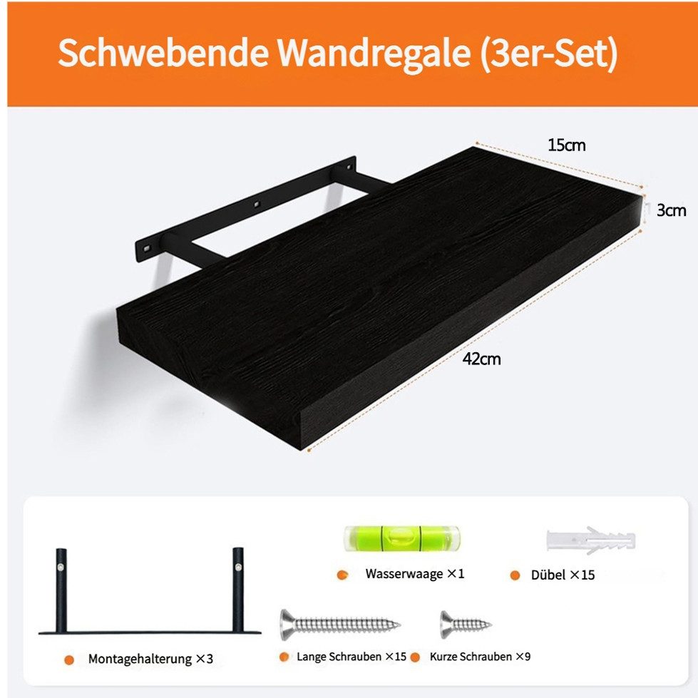 Auledio Wandregal Schwebende Regale (3er-Set), für günstig online kaufen