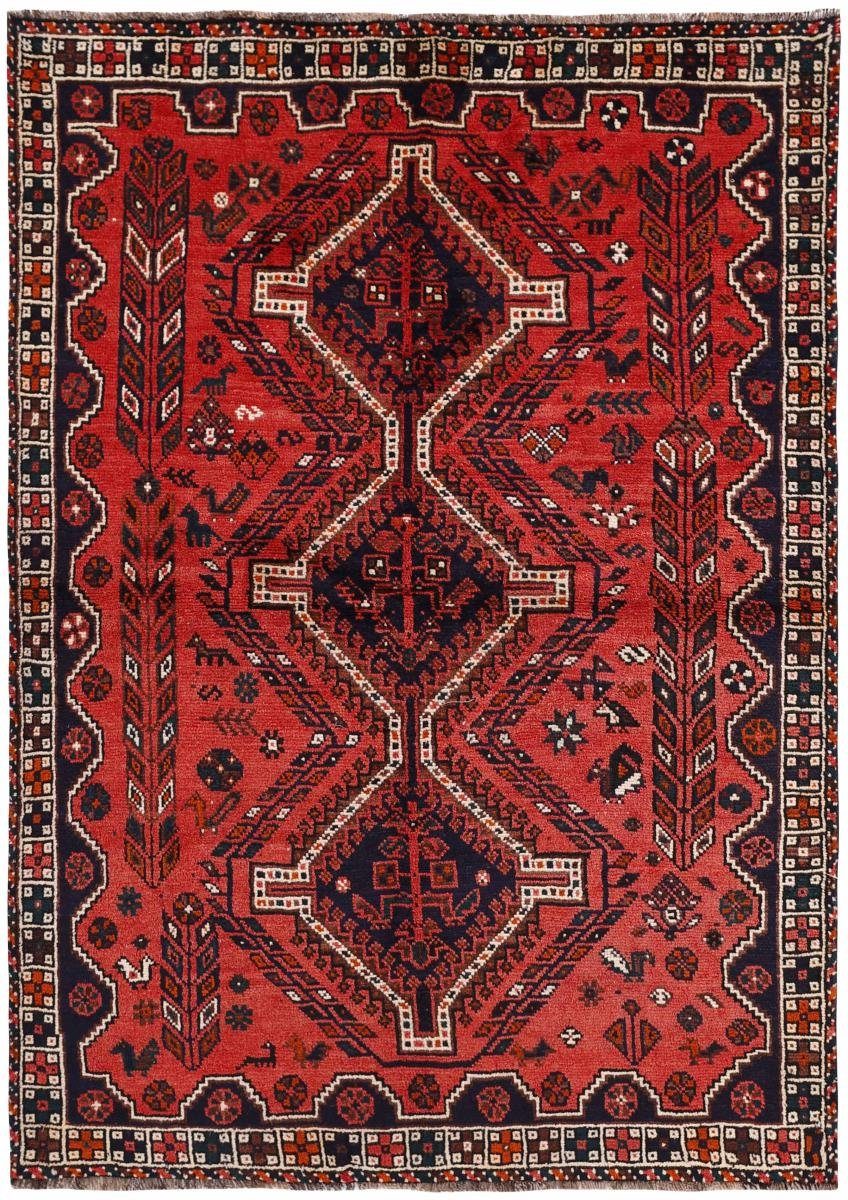 Orientteppich Shiraz 168x242 Handgeknüpfter Orientteppich / Perserteppich, Nain Trading, rechteckig, Höhe: 10 mm