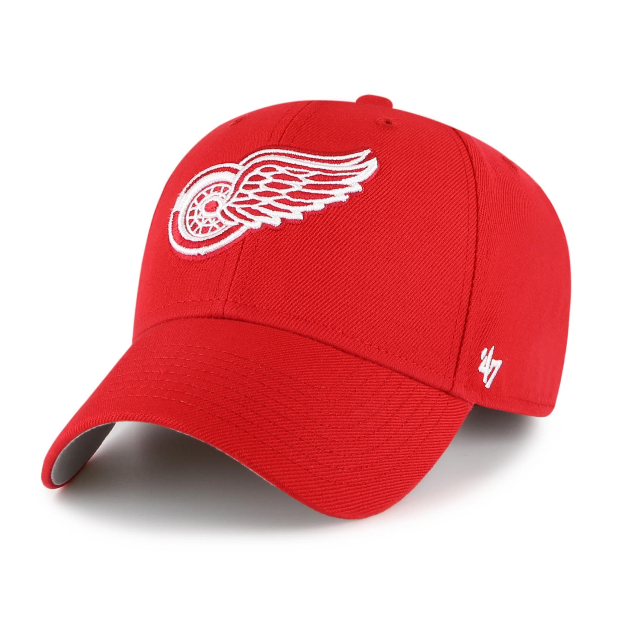 '47 Brand Baseball Cap '47 Brand NHL Cap '47 MVP Detroit Redwings Red (Basecap, Basecap) bestickter Klettverschluss