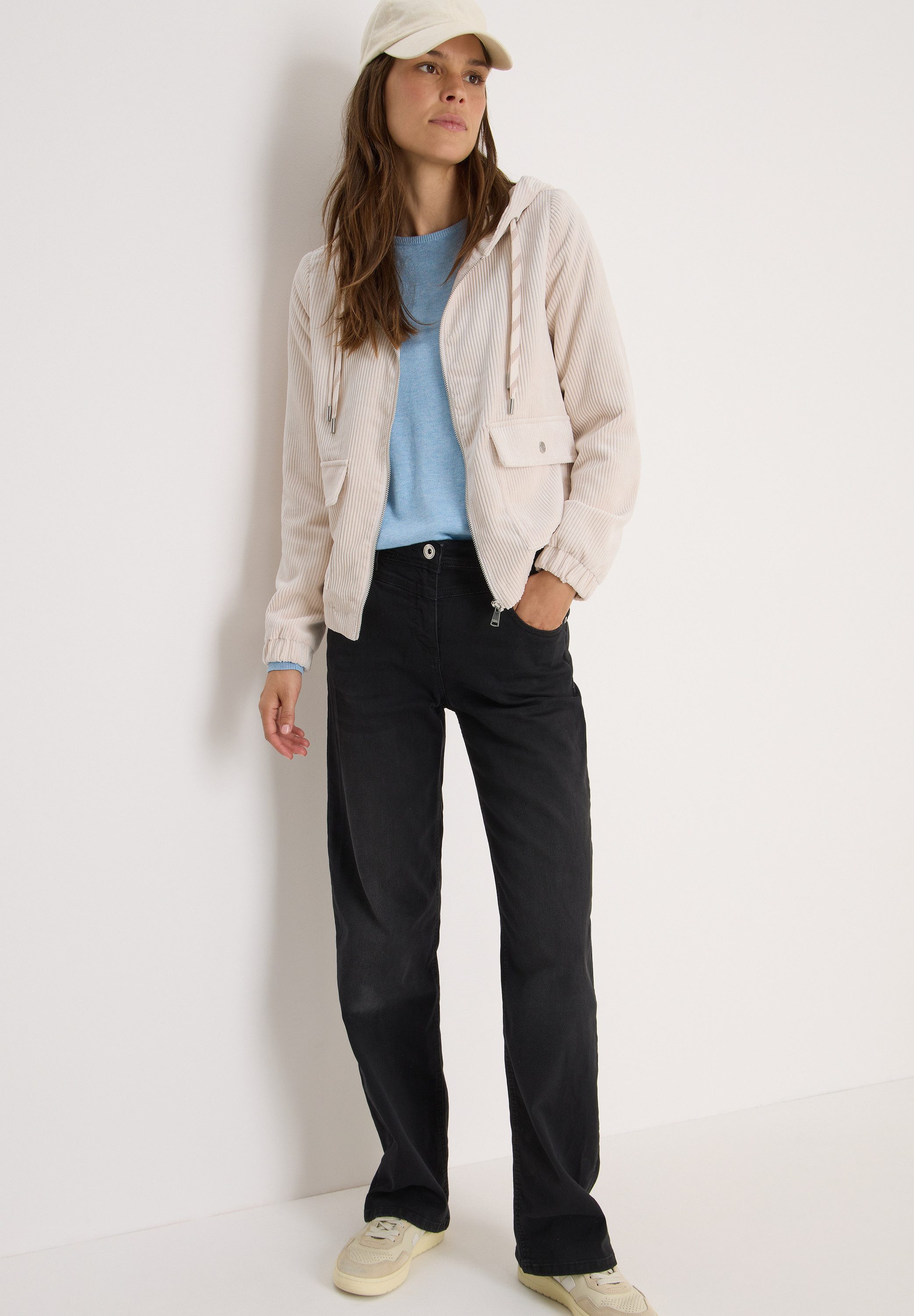 CECIL Cordjacke mit Kapuze