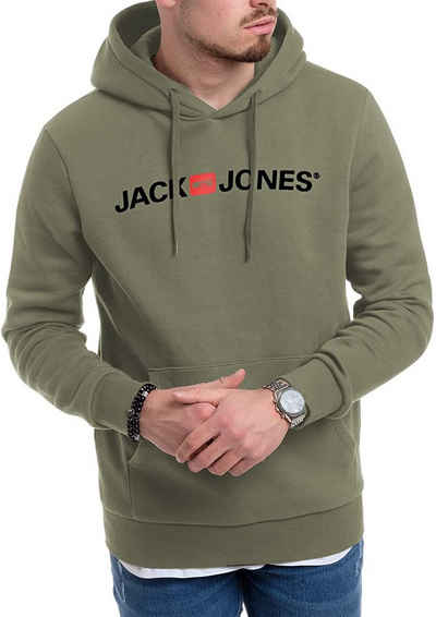 Jack & Jones Hoodie mit Kängurutasche, mit Kapuze, mit Logodruck