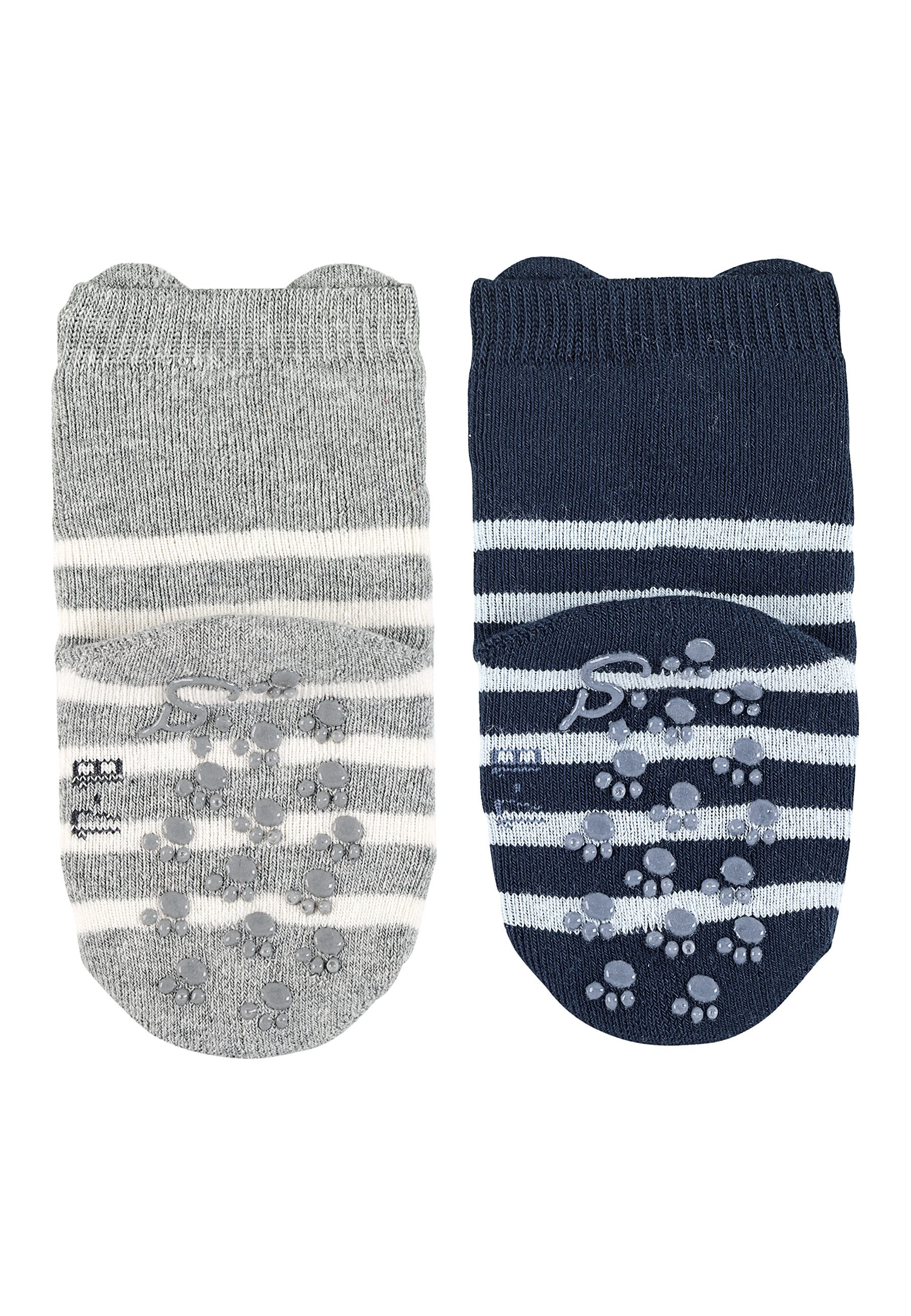 Sterntaler® Basicsocken ABS Krabbelsocken 2er-Pack Bär (2-Paar, 2er-Pack) Krabbelsocken 2er-Pack, ABS-Sohle, Innenfrottee & hoher Baumwollanteil