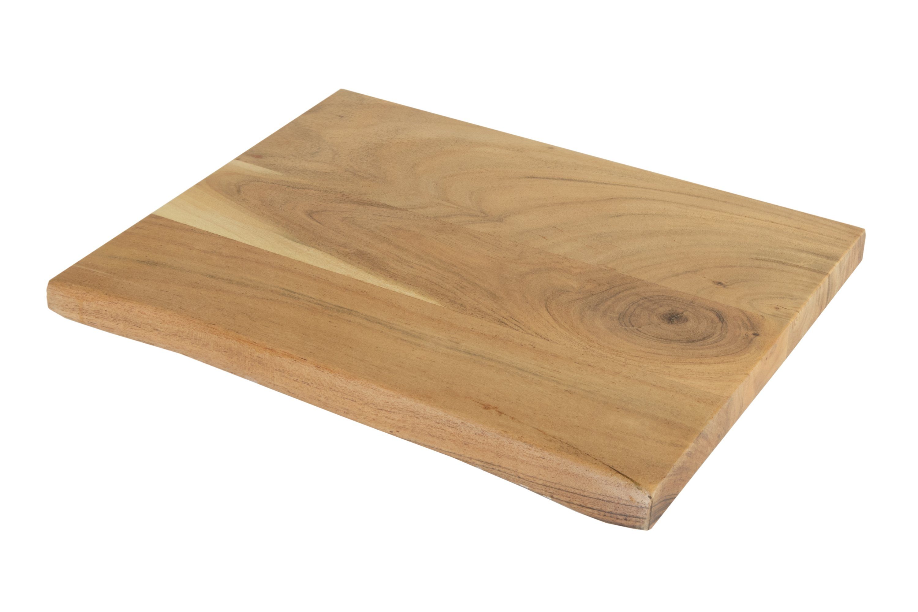 verschiedene Junado® Holzplatte, Wandregal Baumkante, Größen Akazienholz, Arya,