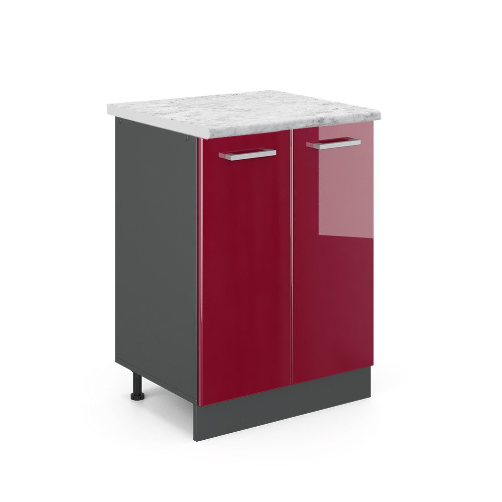 Vicco Unterschrank R-Line, Bordeaux Hochglanz/Anthrazit, 60 günstig online kaufen