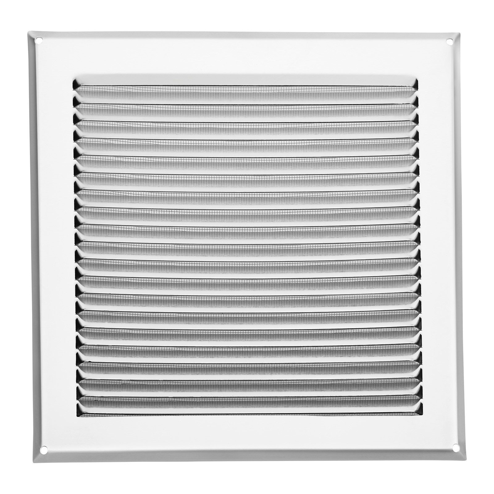 SO-TECH® Lüftungsgitter aufschraubbar mit Insektenschutz Wetterschutz Alumium (1 St), 250x250 mm Edelstahloptik