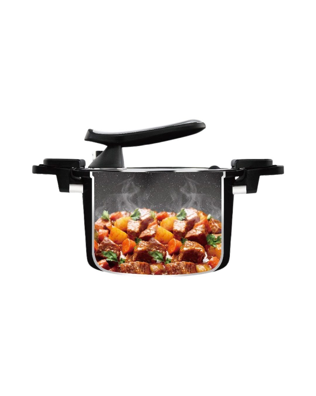 kochmaster Schnellkochtopf Alfa Schnellkochtopf 5,3 L, (3-tlg)