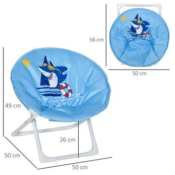 HOMCOM Campingstuhl In-& Outdoor leicht zu tragen für Kleinkind Ø50 x 49H cm (Set, 1 St), Ø50 x 49H cm