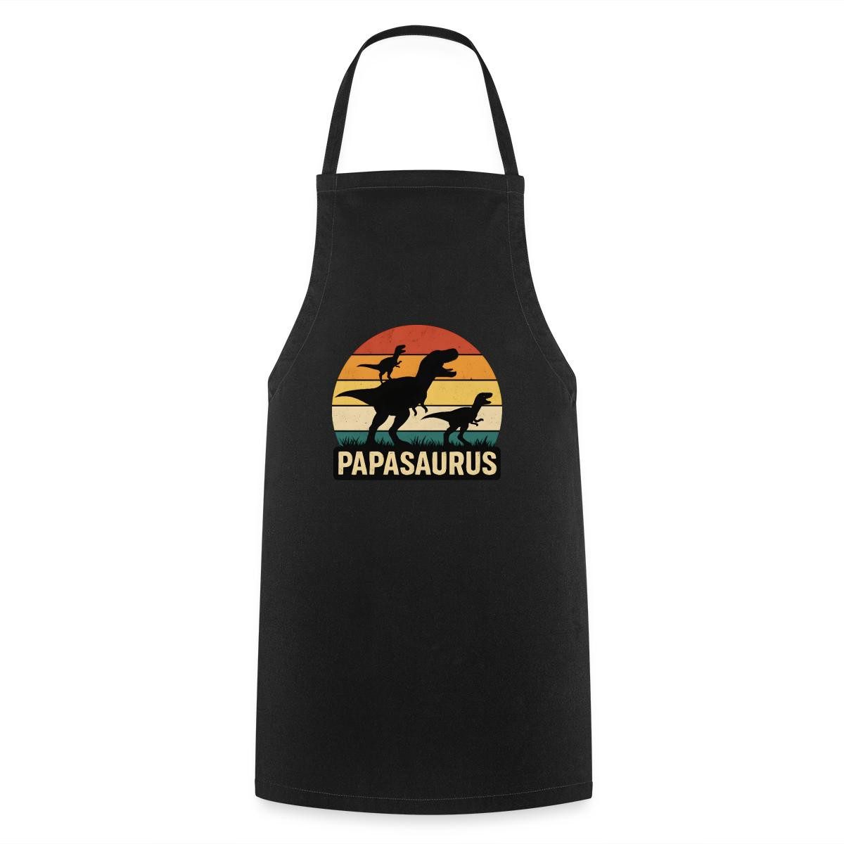 Spreadshirt Kochschürze Papasaurus Dino Papa Kochschürze, (1-tlg)