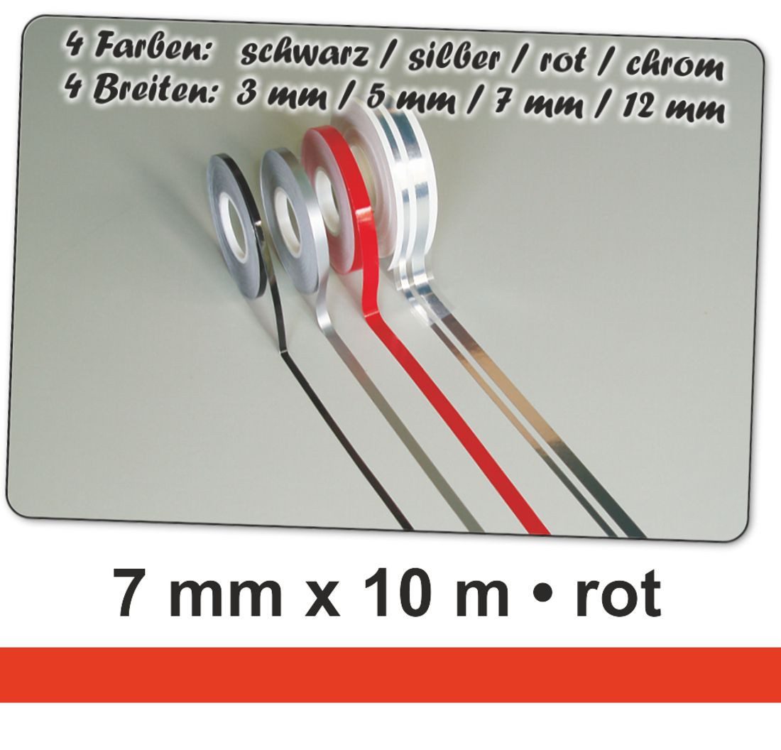 Hermann Schütz Zierleisten-Aufkleber Hermann Schütz Auto Zierstreifen Deco-Stripe rot