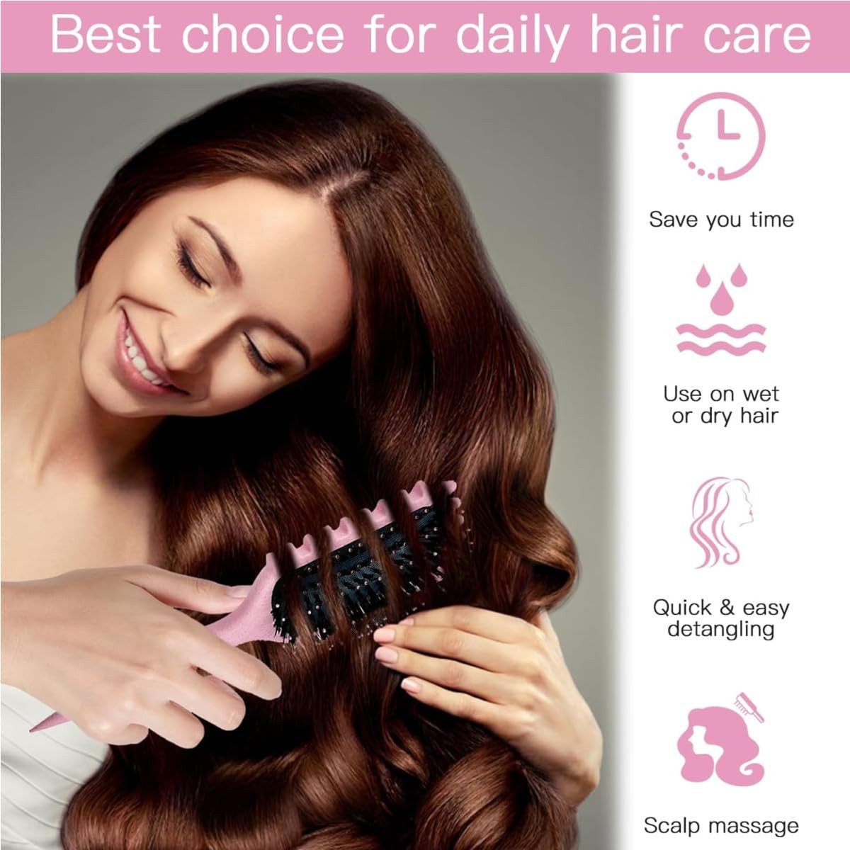 Forrlite Haarbürsten-Set Curl Hair Brush, Lockenbürste,Curl Define Styling Brush, Curl Define Stylingbürste,Wildschweinborsten Haarbürste,Haarbürste zum Entwirren für Frauen