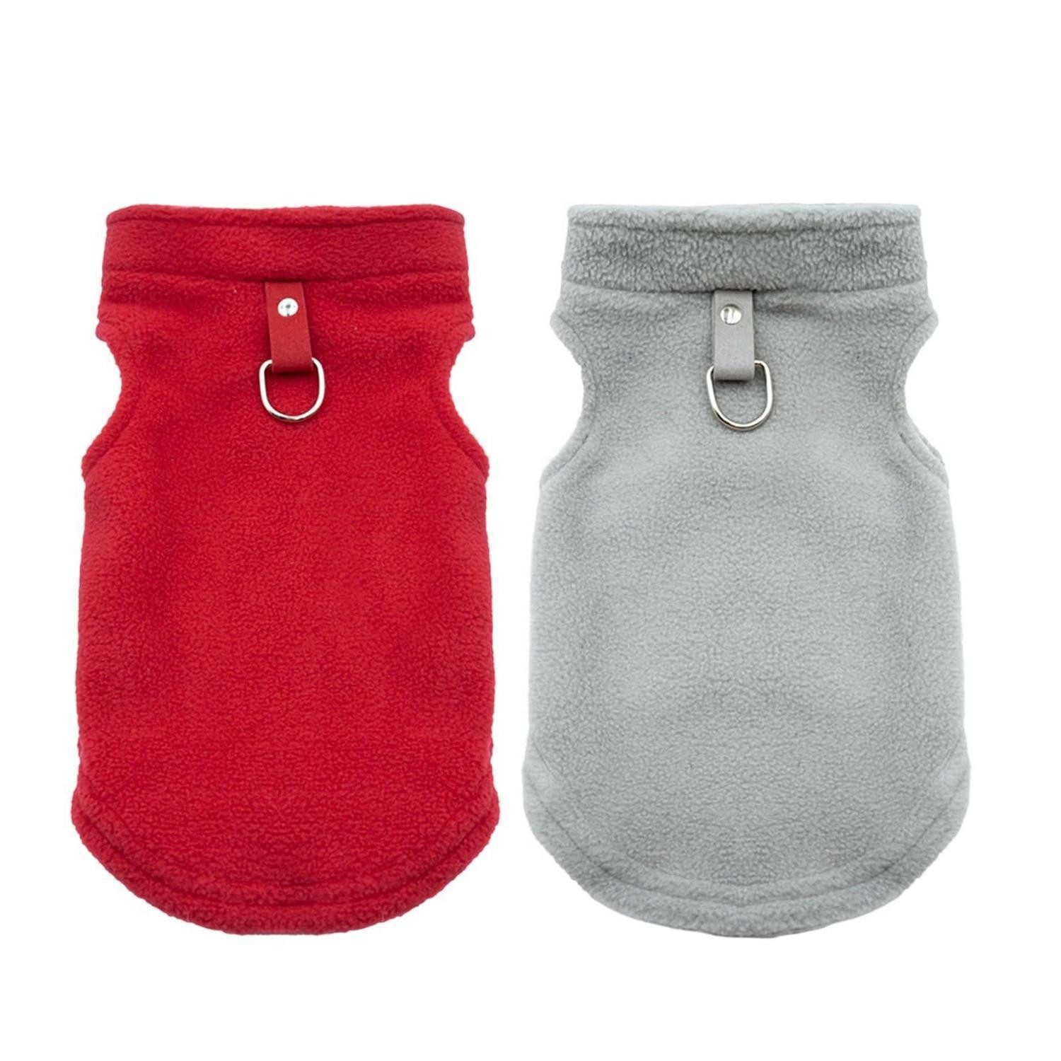 LuxusKollektion Hundepullover Hundepullover Set Grau/Rot S
