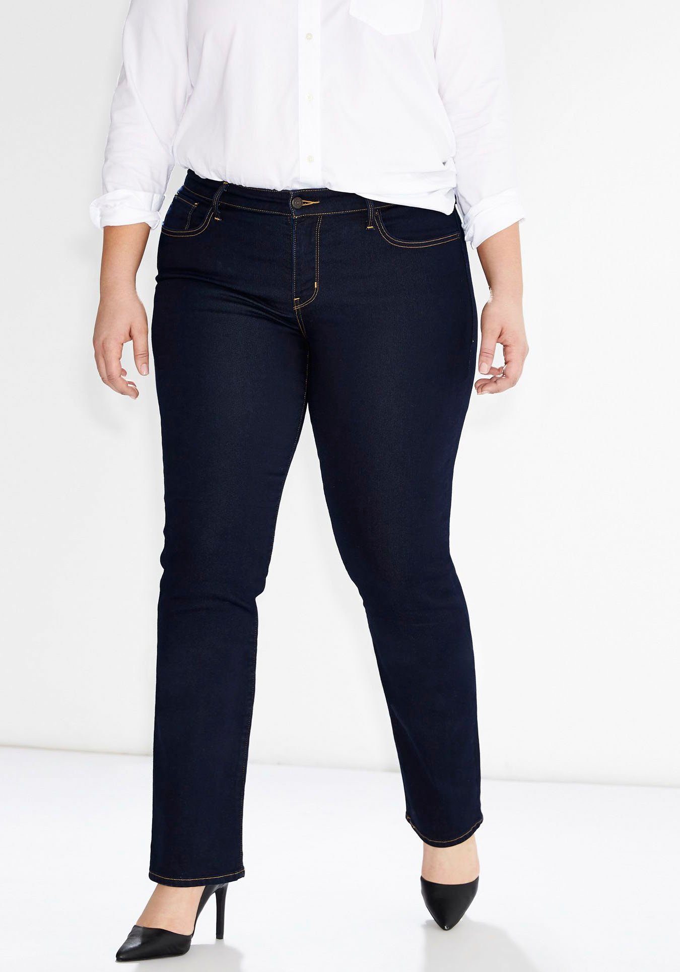 Levi's® Plus Straight-Jeans 314 Shaping Straight in Baumwoll-Stretch